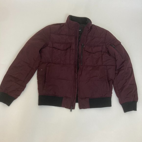 Dkny Elastic Cuffs Zip Closure High Neck Winter Bomber Jacket - Picture 2 of 16